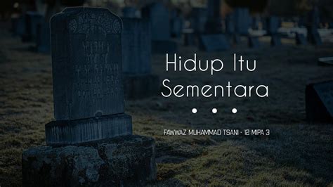 Kenapa yah bisa muncul tindakan halaman dinonaktifkan untuk sementara saat mau index. Hidup Itu Sementara - Fawwaz Muhammad Tsani - YouTube