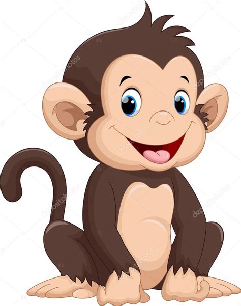 Cute Monkey Cartoon Stock Vector Image By ©irwanjos2 95757432
