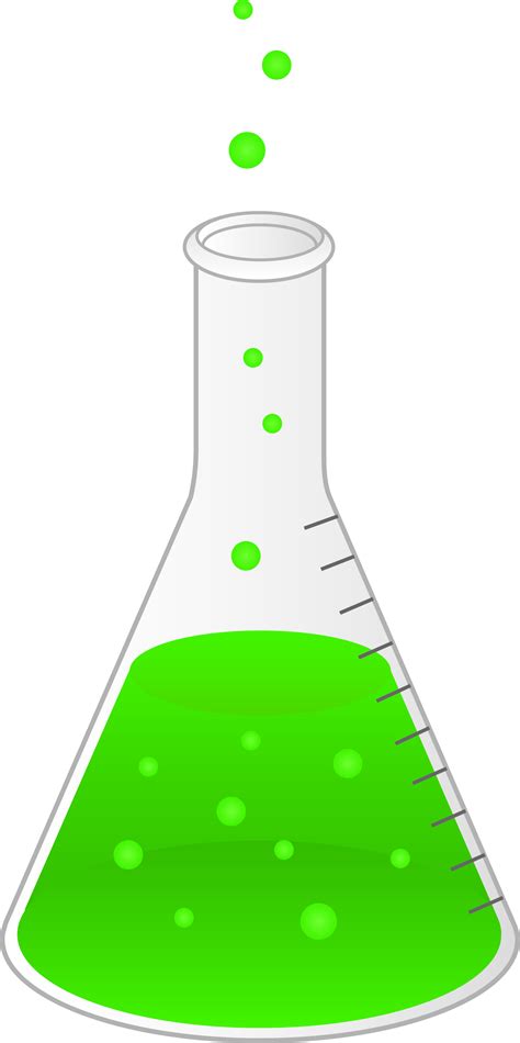 Science Flask With Green Chemical Free Clip Art