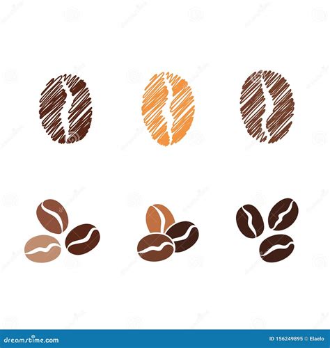 Coffee Bean Icon Vector Stock Vector Illustration Of Design 156249895