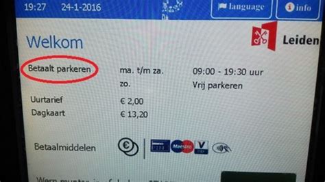Betaalt Parkeren Spelfout In Tekst Nieuwe Parkeerautomaten Leiden Omroep West