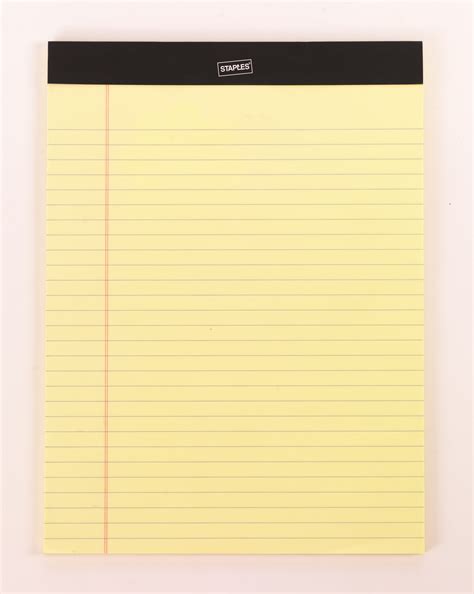 Staples Perforated Note Pads Wideletter Ruled Yel 8 12 X 11 34