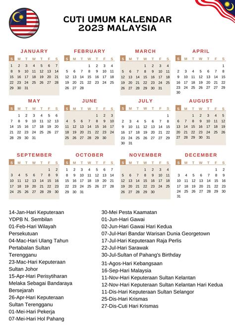Malaysia Calendar Holiday 2024 Schedule 2024 Calendar 2024 Printable