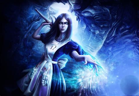 Black Haired Female Anime Character In Blue And White Dress Holding Ice
