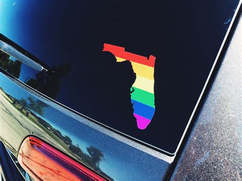 Florida State Car Decal Rainbow Florida State Decal Stickers Great