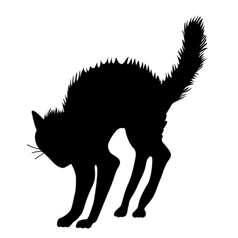 Halloween Black Cat Outline Scatrey