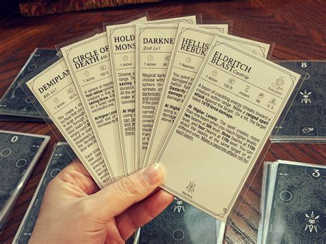 Warlock Spell Cards For Dnd E Form Fillable Pdfs Included Dungeons