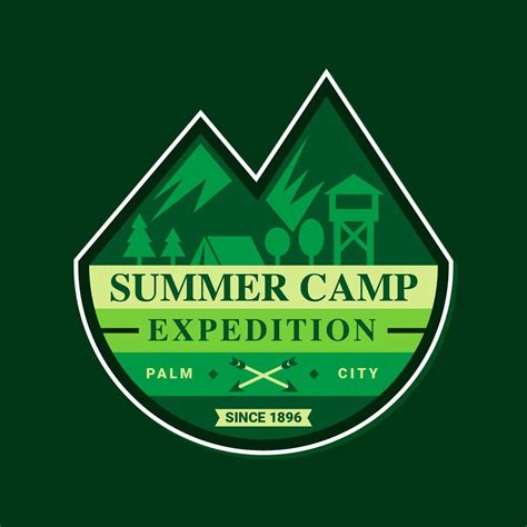 collection of summer camp badge 555135 vector art at vecteezy