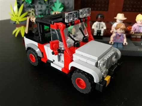 Lego Moc Jurassic Park Staff Jeep By Miro Rebrickable Build With Lego
