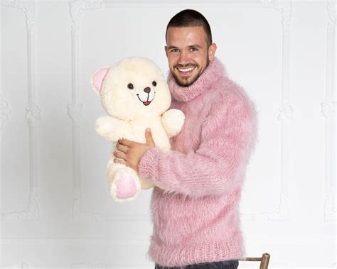 Stylish Mens Mohair Sweaters Pink Mohair Sweater T640m Etsy