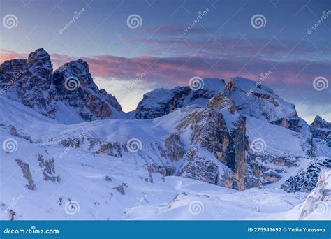 Dolomiti Alps In Winter Stock Photo Image Of Cliff 275941692