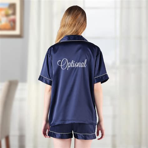 button up bridal party pajama set with initial personalized brides