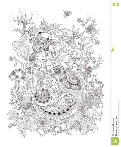 Maybe you would like to learn more about one of these? Gorgeous Adult Coloring Page Stock Illustration ...