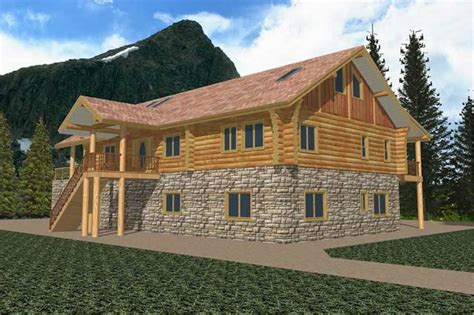Log Cabins House Plans Home Design Ghd 1018 9211