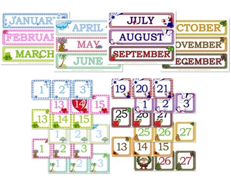Gingham Calendar Day & Month Printables - Confessions of a ...