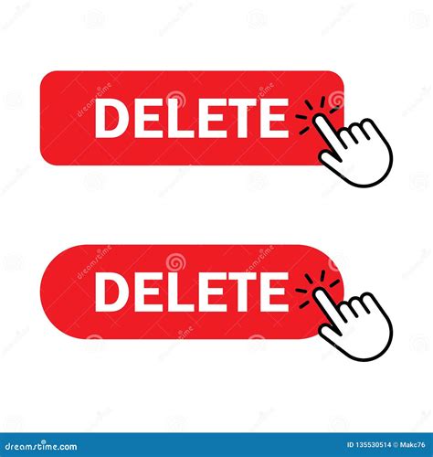 Delete Button For Erasing Or Deleting Trash Stock Photography