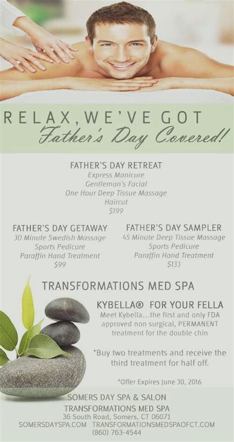 father s day at somers day spa spa specials spa marketing day spa specials