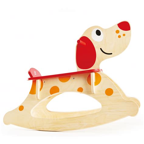 Hape Rock And Ride Kids Wooden Rocker Puppy Ride On Toy W Handles For