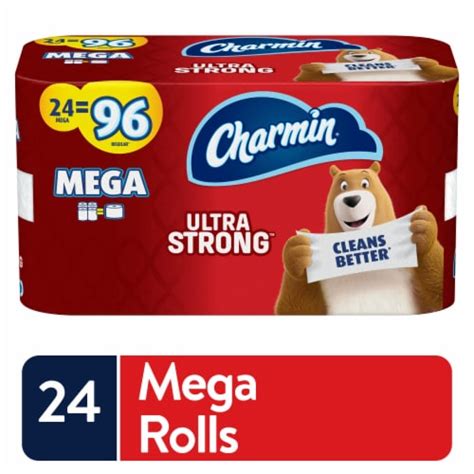 Charmin Ultra Strong Toilet Paper Tissue Mega Rolls 24 Rolls Kroger