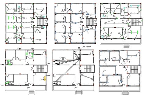 Overview of electrical installation plan for house designed on kozikaza electrical installation plan of an individual house: House Wiring Plan And Plumbing Layout Design DWG File ...
