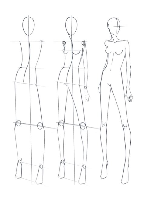 How To Draw Fashion Illustration Step By Step At Drawing Tutorials