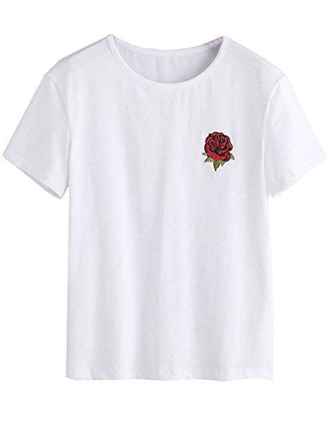 Check spelling or type a new query. ROMWE Women's Summer Short Sleeve Tee Embroidered Floral T ...