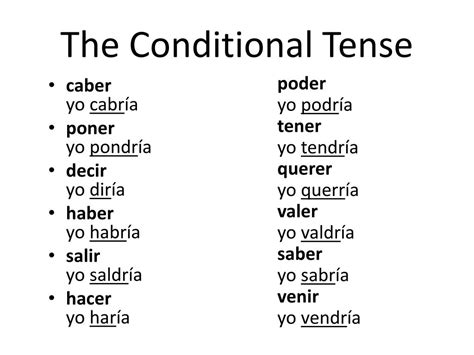 Ppt The Conditional Tense Powerpoint Presentation Free Download Id