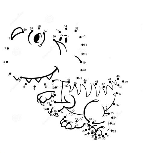 These dot to dot activities help children to count, learn numbers and letters etc. Dinosaur Dot To Dot Coloring Pages - Coloring Home
