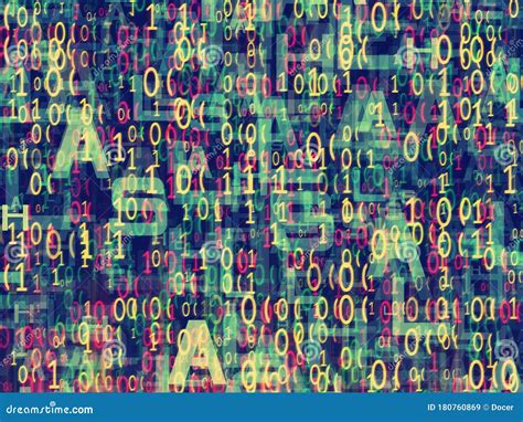 Background of a Digital and Text Code Cipher Stock Illustration