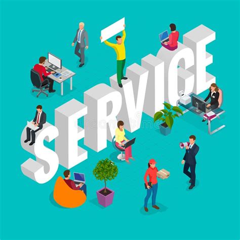 Customer Service Business Diagram Illustration Stock Illustration