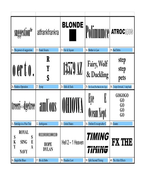 Online printable dingbat puzzles with answers are some from the most enjoyable things which you can use to go time, nevertheless they are also excellent for taking an energetic role inside your puzzle fixing. Dingbats Answers