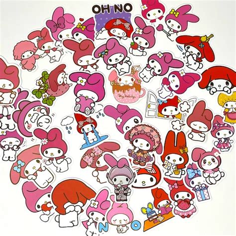 My Melody Inspired Kawaii Stickers Waterproof Stickers Etsy