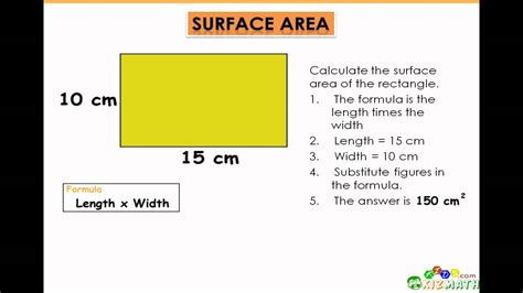 The curved side is actually a large rectangle square ellipse. Calculating the Surface Area Math Tutorial - 5th & 6th ...