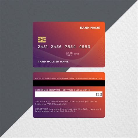 Credit card design | Premium PSD File