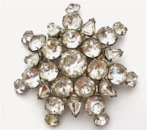 The Jewelry Lady S Store Vintage Clear Rhinestone Brooch Fashion Jewelry