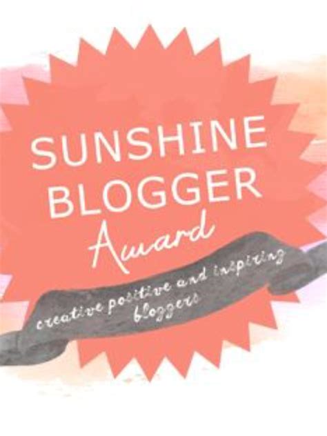 Sunshine Blogger Award 💕 Taytaysfreshfaces Blogger Sunshine Awards