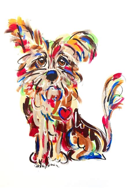 Cairn Terrier Whimsical Painting By Debby Carman Animal Paintings