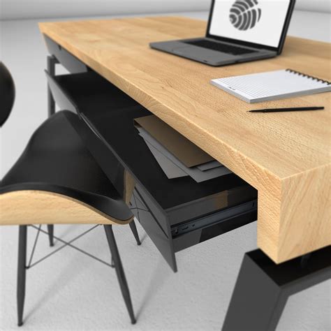 Handmade Architect Desk With Metal Drawer Best Office Work Station