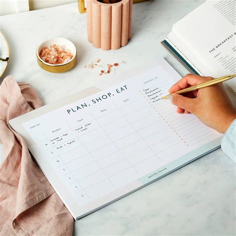 A Useful Essential Weekly Meal Planner Pad To Help Organise Your Meals