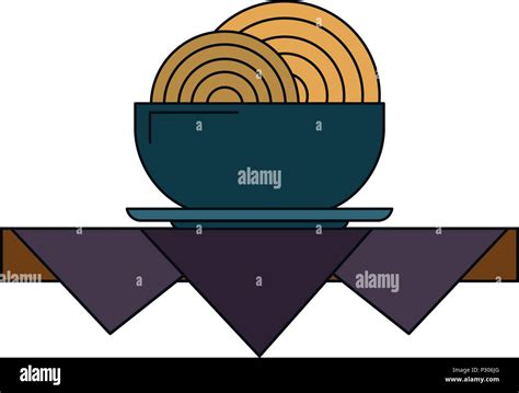 Asian Instant Noodles On Wooden Stock Vector Images Alamy