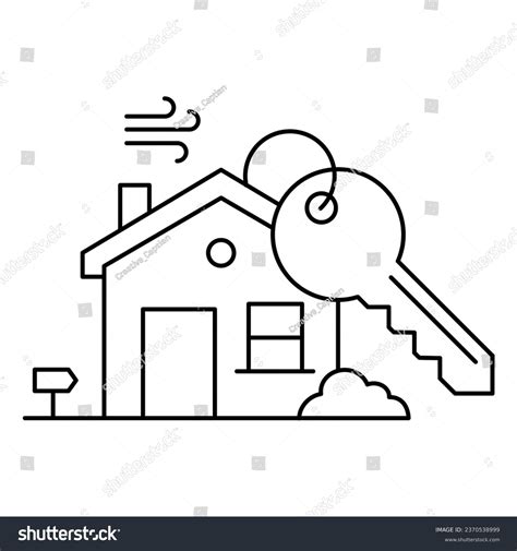 House Key Icon Symbolizes Key Homeownership Stock Vector (Royalty Free
