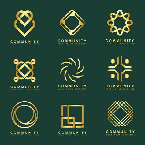 Set of community branding logo design samples - Download Free Vectors 