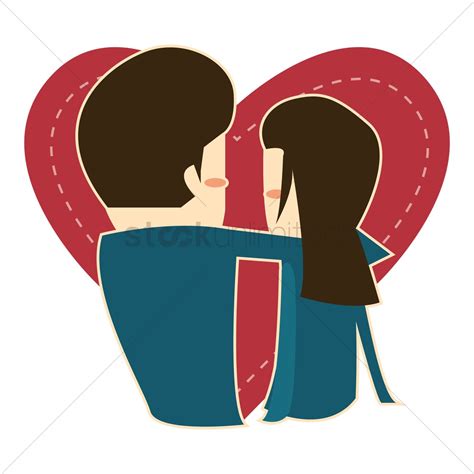Couple in a romantic relationship Vector Image - 1305950 ...