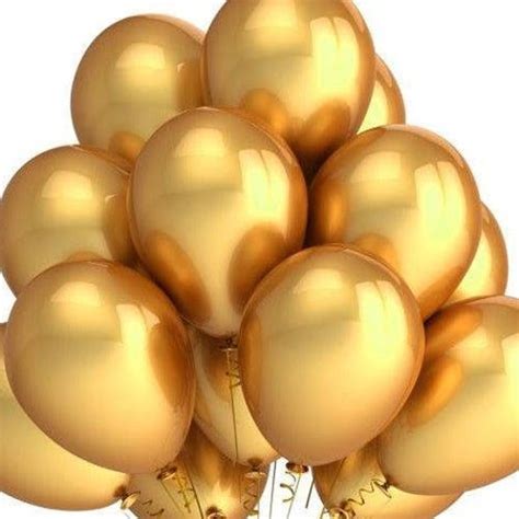 Metallic Chrome Gold Latex Balloons Metallic Gold Balloon Etsy
