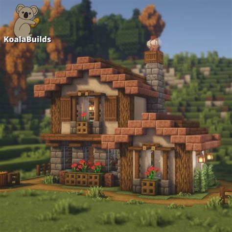 Minecraft Aesthetic Cozy Cottage Tutorial Minecraft Cottage