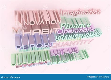 Business Related Keywords For Graphic Design Or Background Cgi Stock