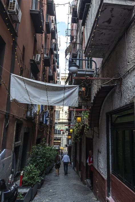 Street Of The Quartieri Spagnoli In Naples Italy Editorial Stock Image