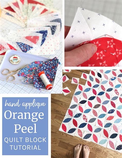 Applique Orange Peel Quilt Block Tutorial Diary Of A Quilter A