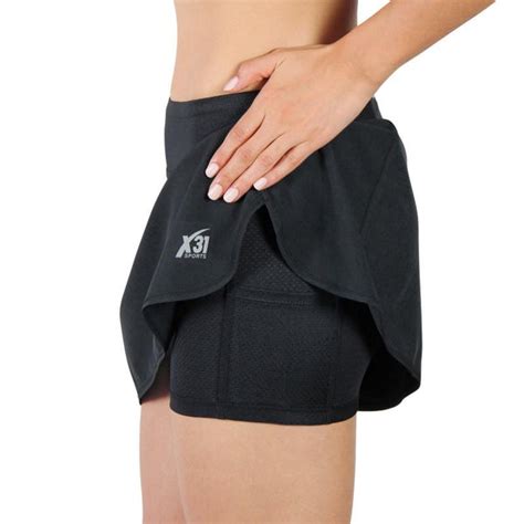Running Skirt Workout Skort With Shorts And Zipper Pocket X31 Sports