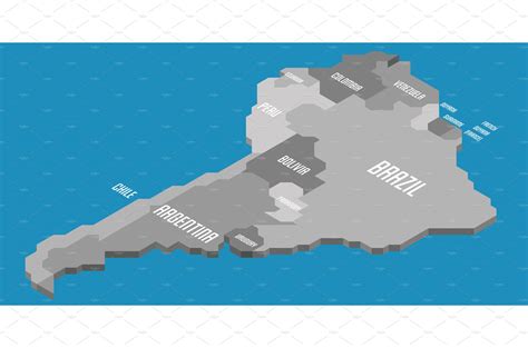 Isometric Political Map Of South By Petr Polák On Dribbble